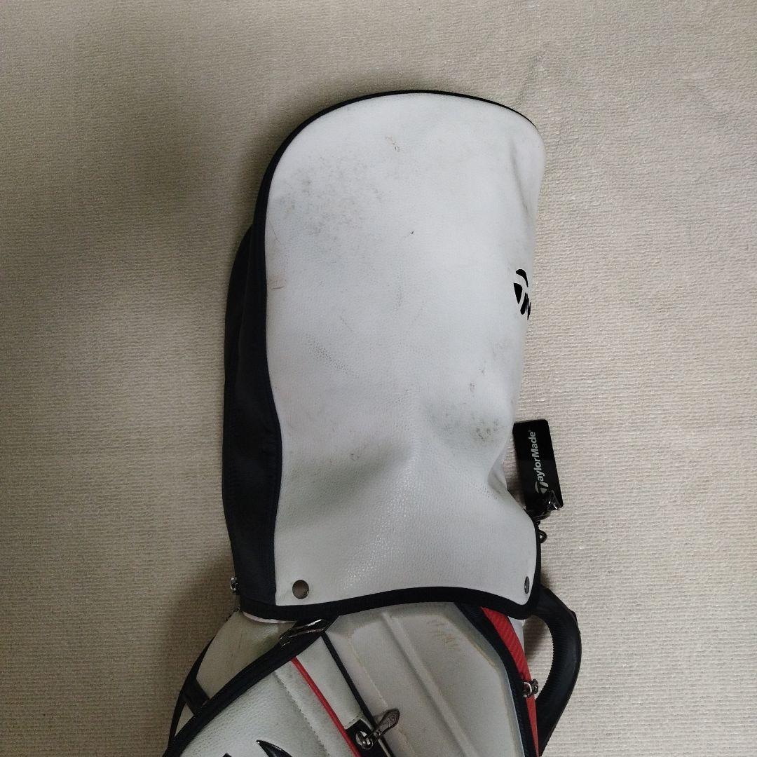 TaylorMade ゴルフキャディバッグ ホワイト/レッド　※汚れあり
