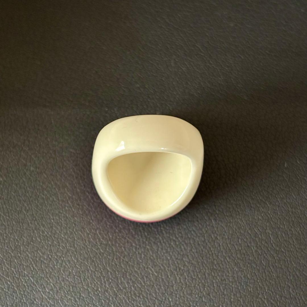 【シャネル】ココマーク リング 指輪 プラスチック ヴィンテージ 約12号