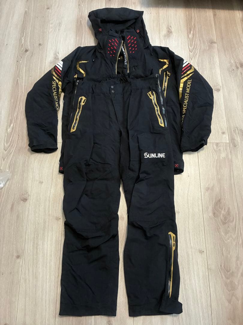 SUNLINE STW-1703 ブラック Lサイズ フィッシングスーツ