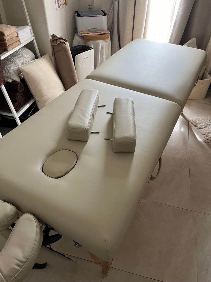 SEVEN BEAUTY 整体/マッサージベッド 折りたたみ式(タオル付き)