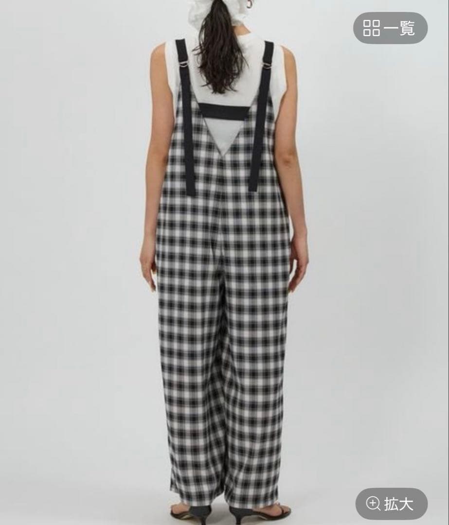 完売BABYLONE バイカラーキャミオールインワンサロペット