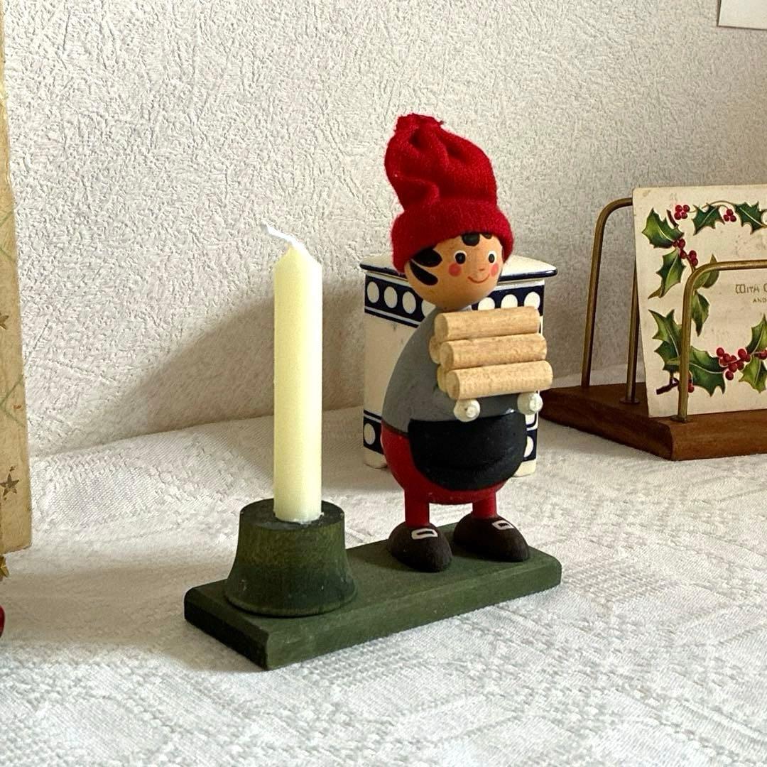 RN163 スウェーデンヴィンテージ ☆ トムテニッセのキャンドルスタンド