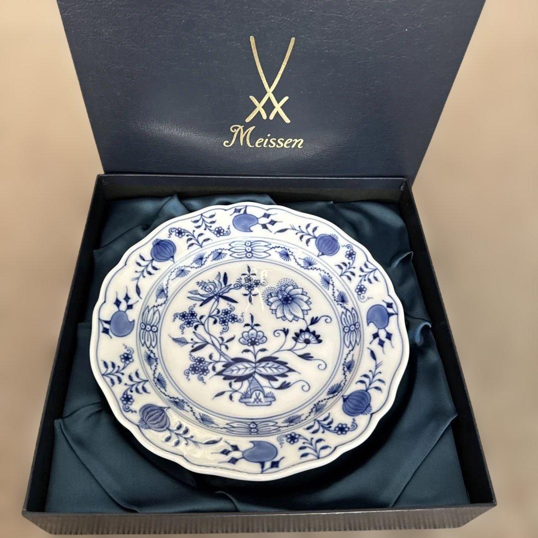マイセン ブルーオニオン プレート2枚新品　箱入り