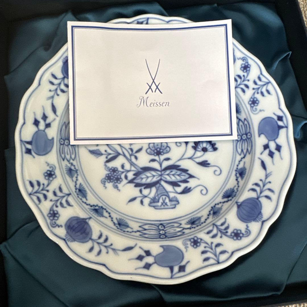 マイセン ブルーオニオン プレート2枚新品　箱入り