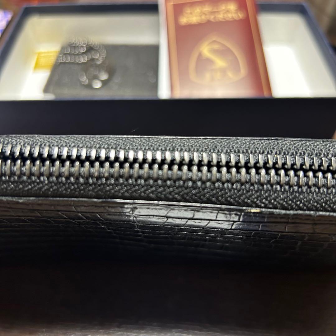 日本製　クロコダイル 長財布 ブラック　定価14万円