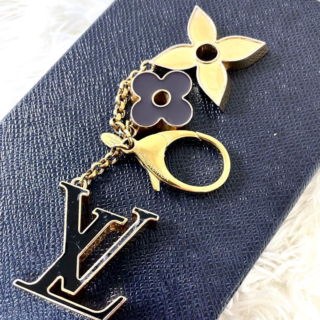 ルイヴィトン　キーホルダー　M67119 モノグラム　LV ゴールド　ブラック