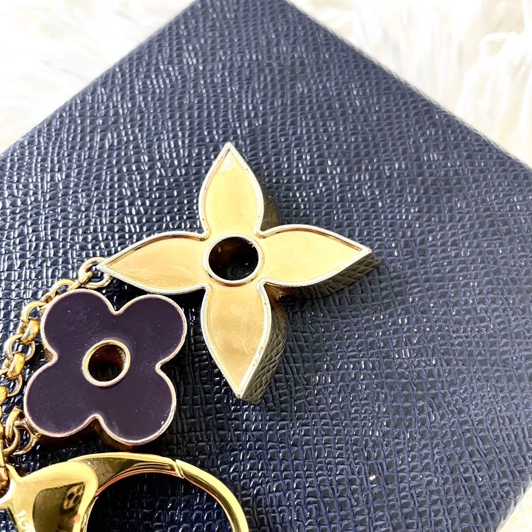 ルイヴィトン　キーホルダー　M67119 モノグラム　LV ゴールド　ブラック