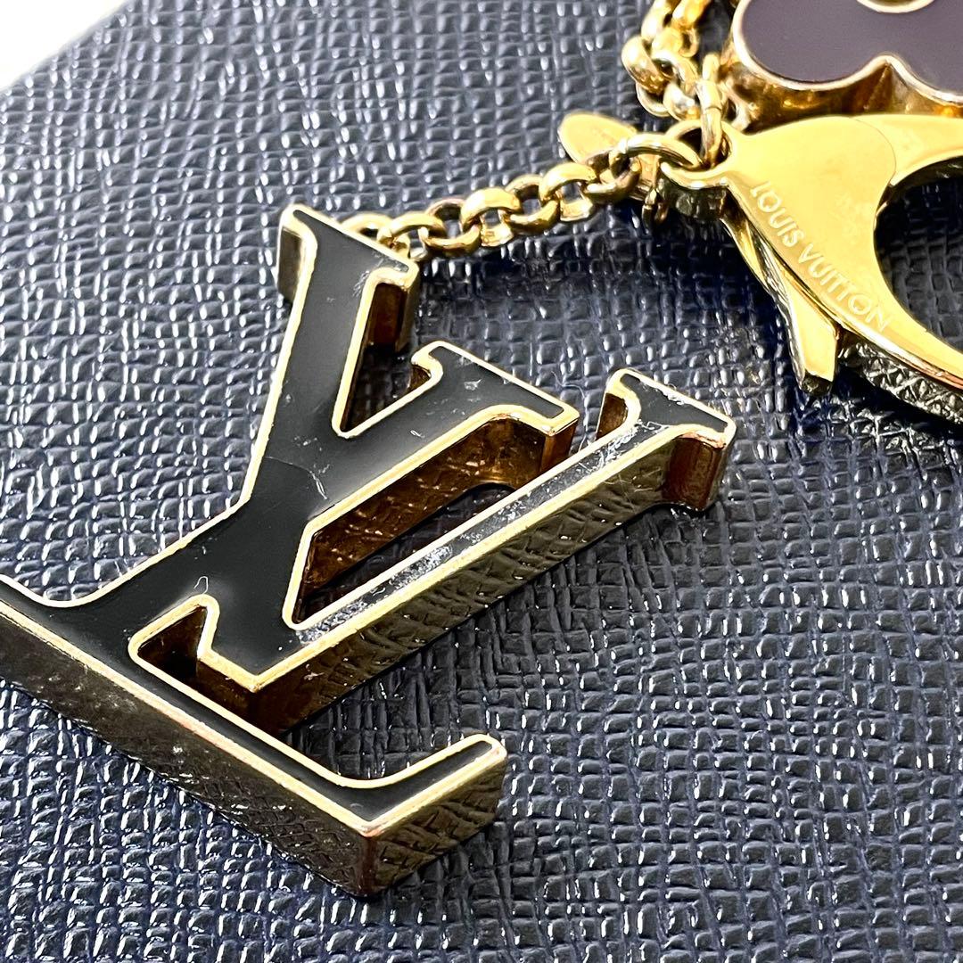 ルイヴィトン　キーホルダー　M67119 モノグラム　LV ゴールド　ブラック