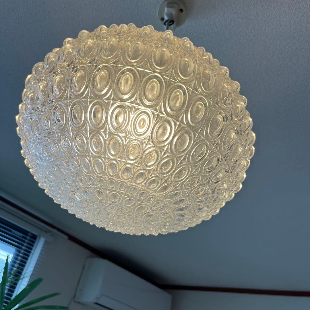 ガラス製ペンダントライト　ヴィンテージ