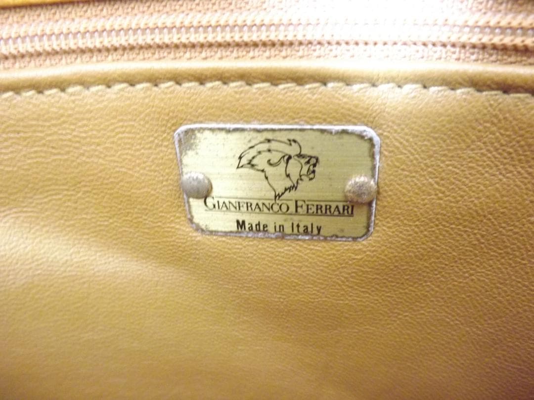 ジャンフランコフェラーリ ヴィンテージ　オーストリッチ　ビジネス　バッグ