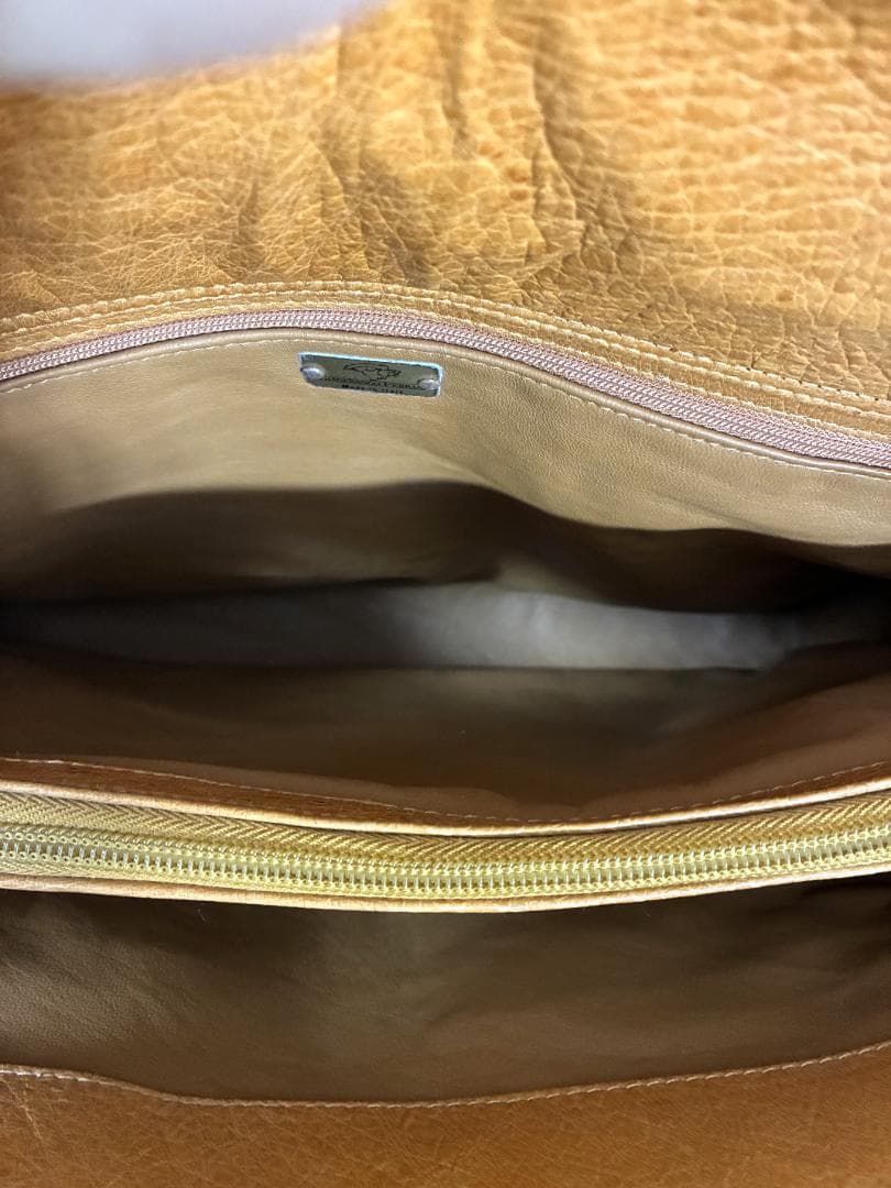 ジャンフランコフェラーリ ヴィンテージ　オーストリッチ　ビジネス　バッグ