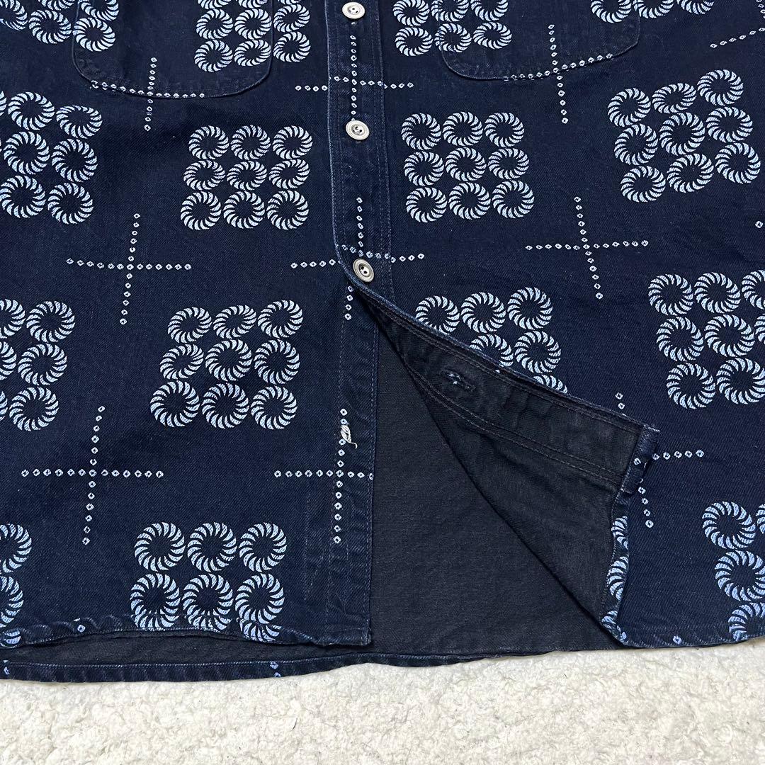 訳あり‼️サムライジーンズ　ケマモンワークシャツ　デニムシャツ XXL