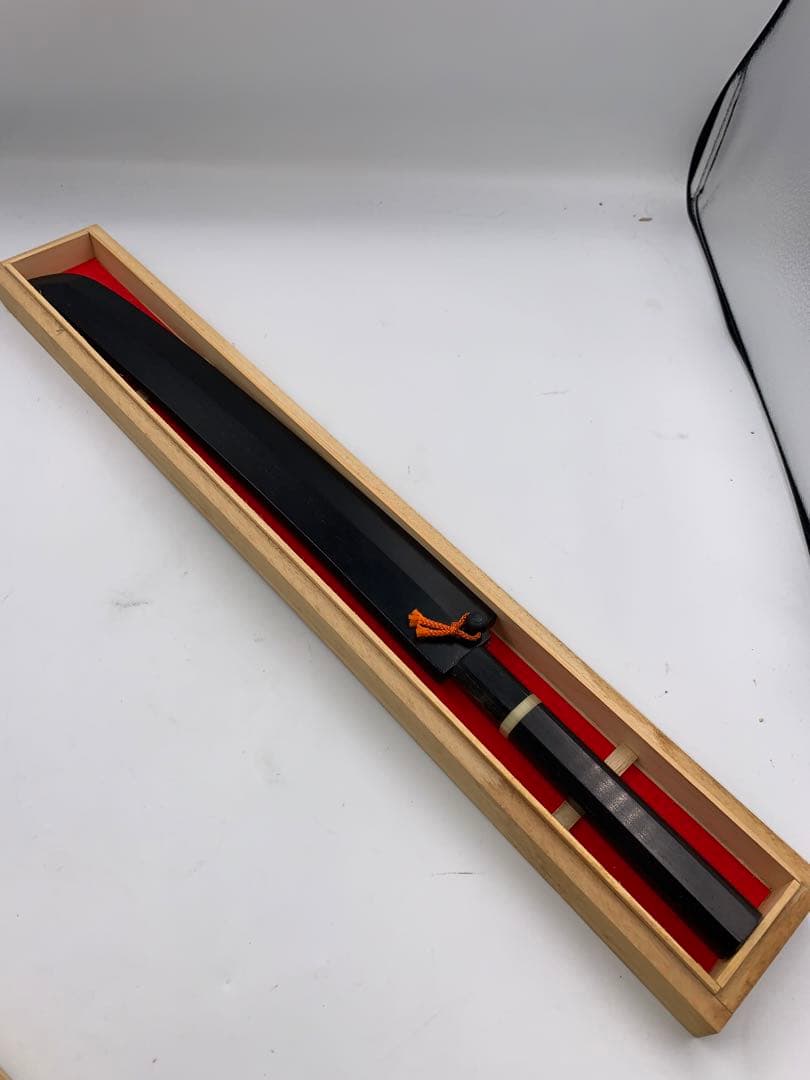 新品　池田辰夫「堺一文字忠國 本焼 柳刃包丁（無銘・鏡面仕上げ）