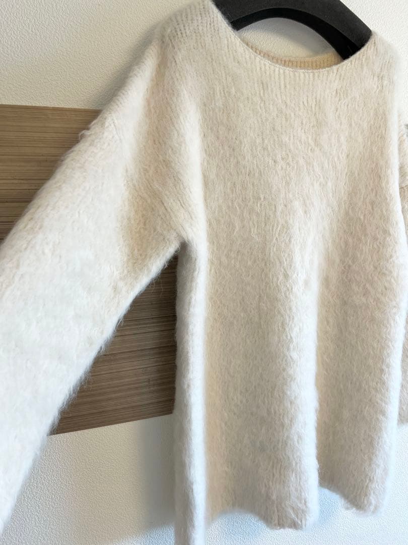 美品 ノーブル ふわふわ ボリューム ロングニット ニットミニワンピース