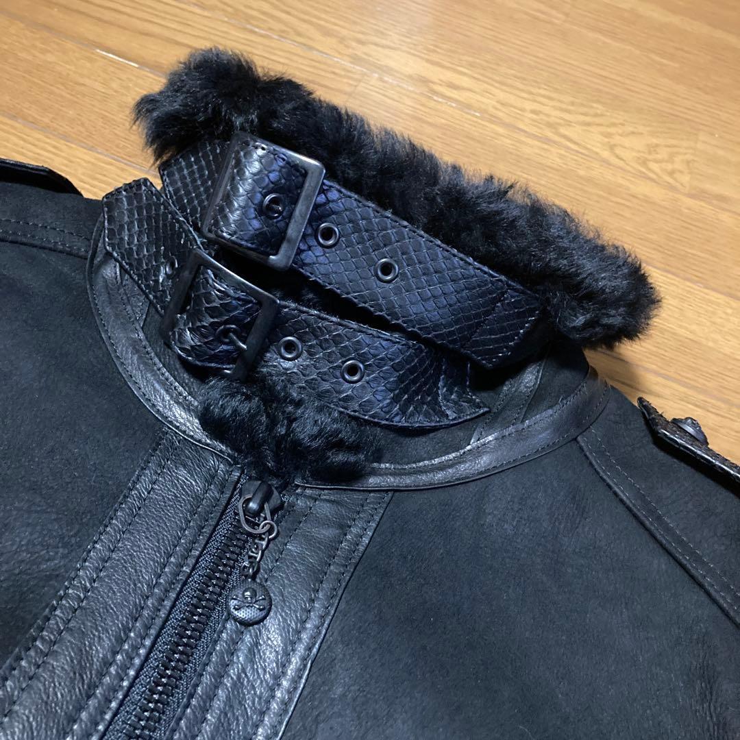 ロエン　レザーライダースジャケット