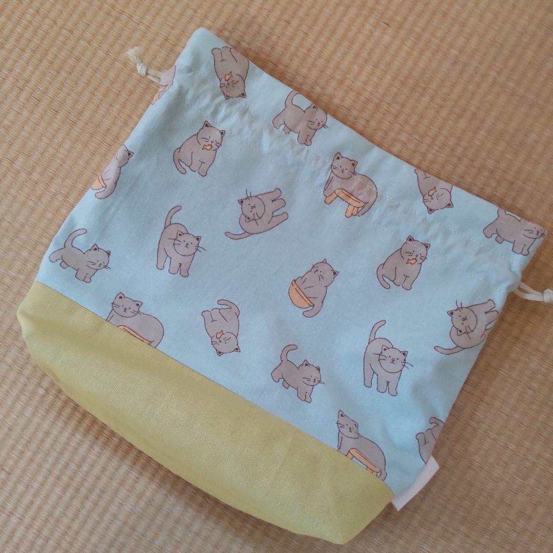 ケーキ様✨お取置中　お弁当袋／おふろキャット2
