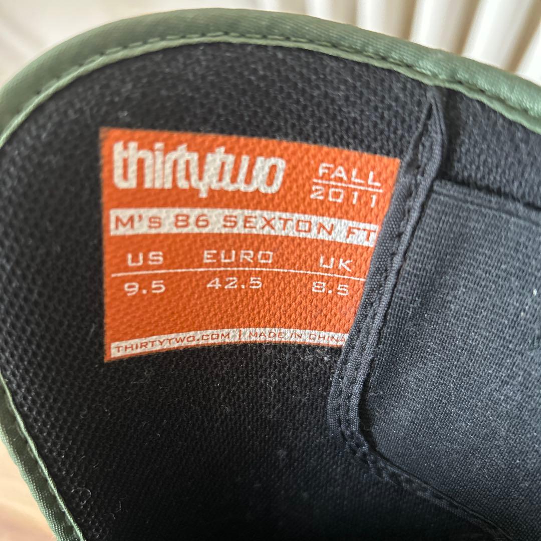 thirtytwo スノーボードブーツ オリーブグリーン