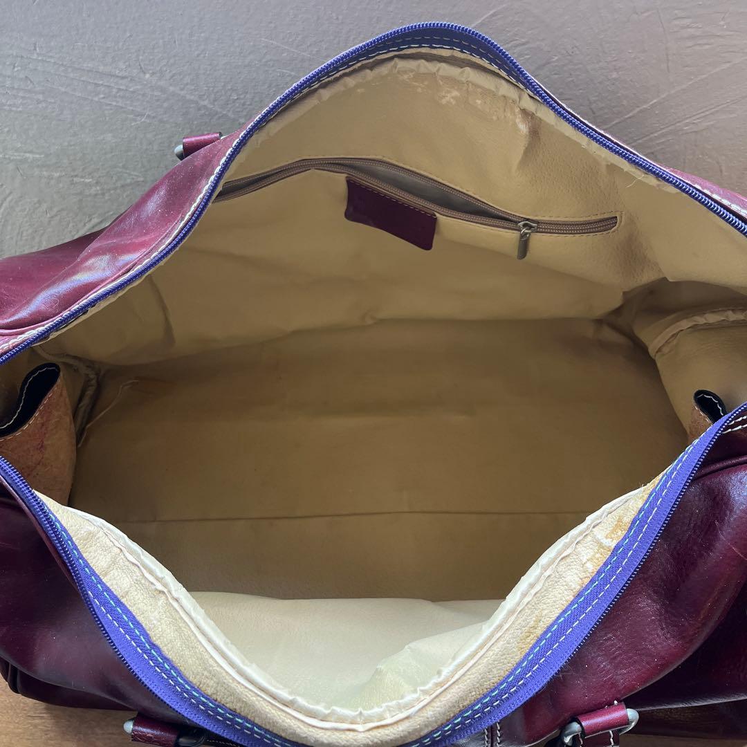 イタリアンレザー ボストンバッグ