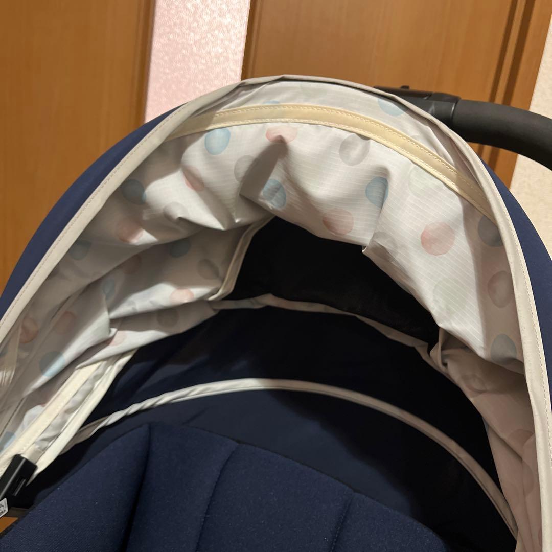 アップリカ カルーンエアー カルーン ベビーカー A型 軽量 ドット ネイビー