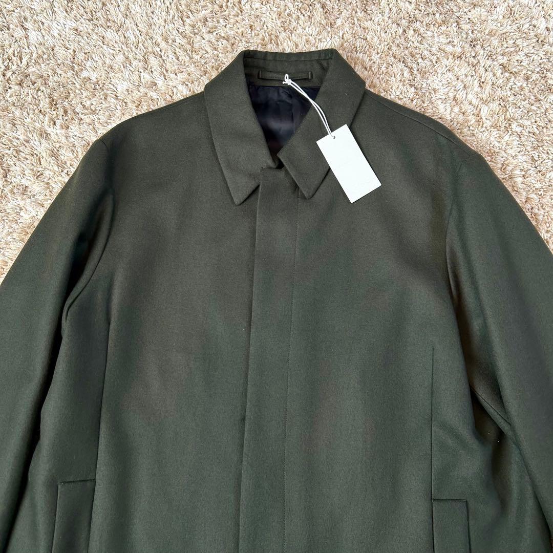 【新品】COS ステンカラー コート カシミヤ ウール カーキ グリーン
