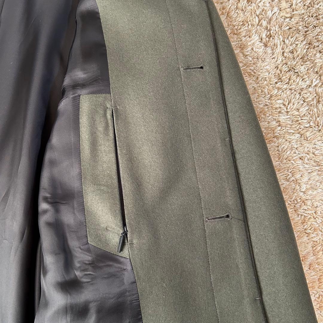 【新品】COS ステンカラー コート カシミヤ ウール カーキ グリーン