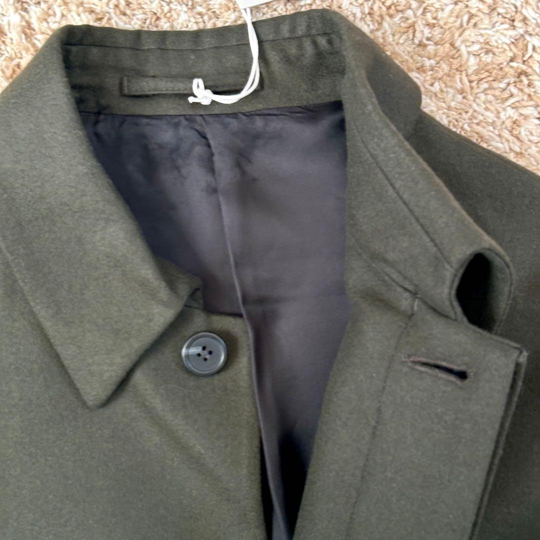 【新品】COS ステンカラー コート カシミヤ ウール カーキ グリーン