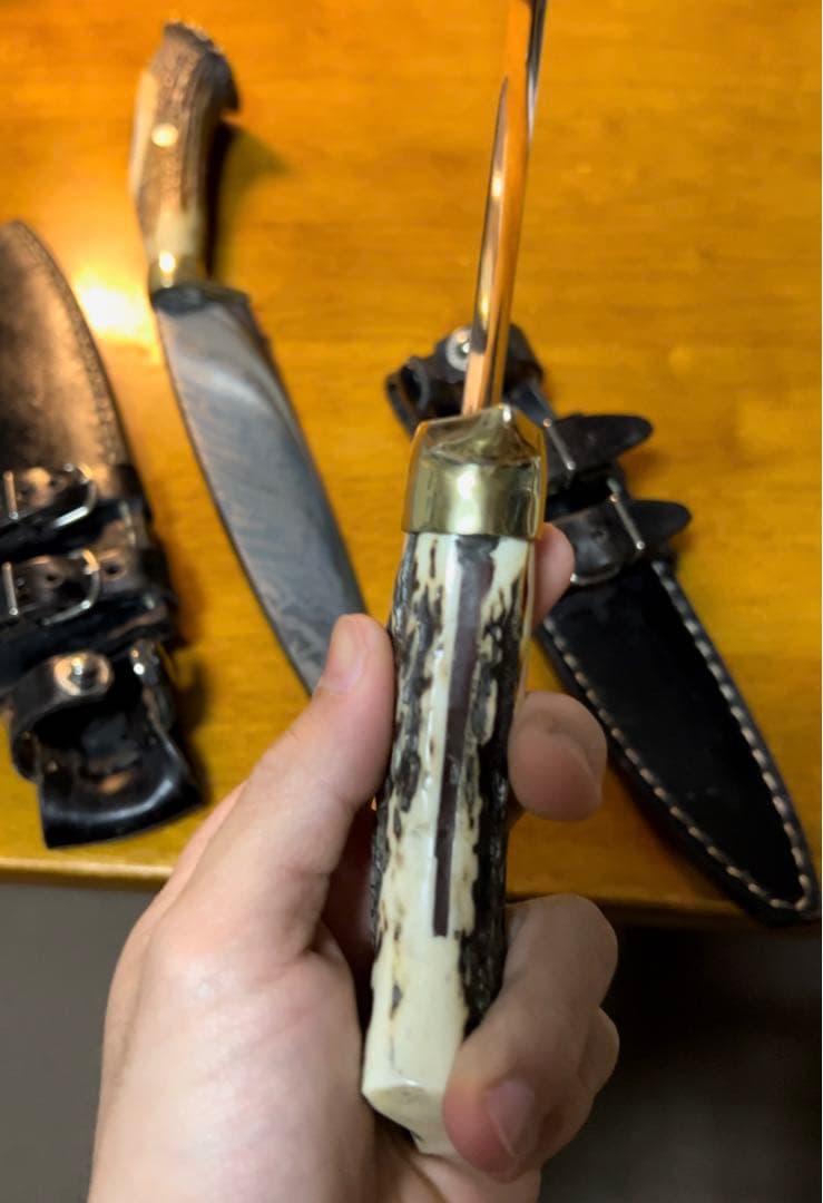 玉鋼製の狩猟用ナイフ天野刃物工房