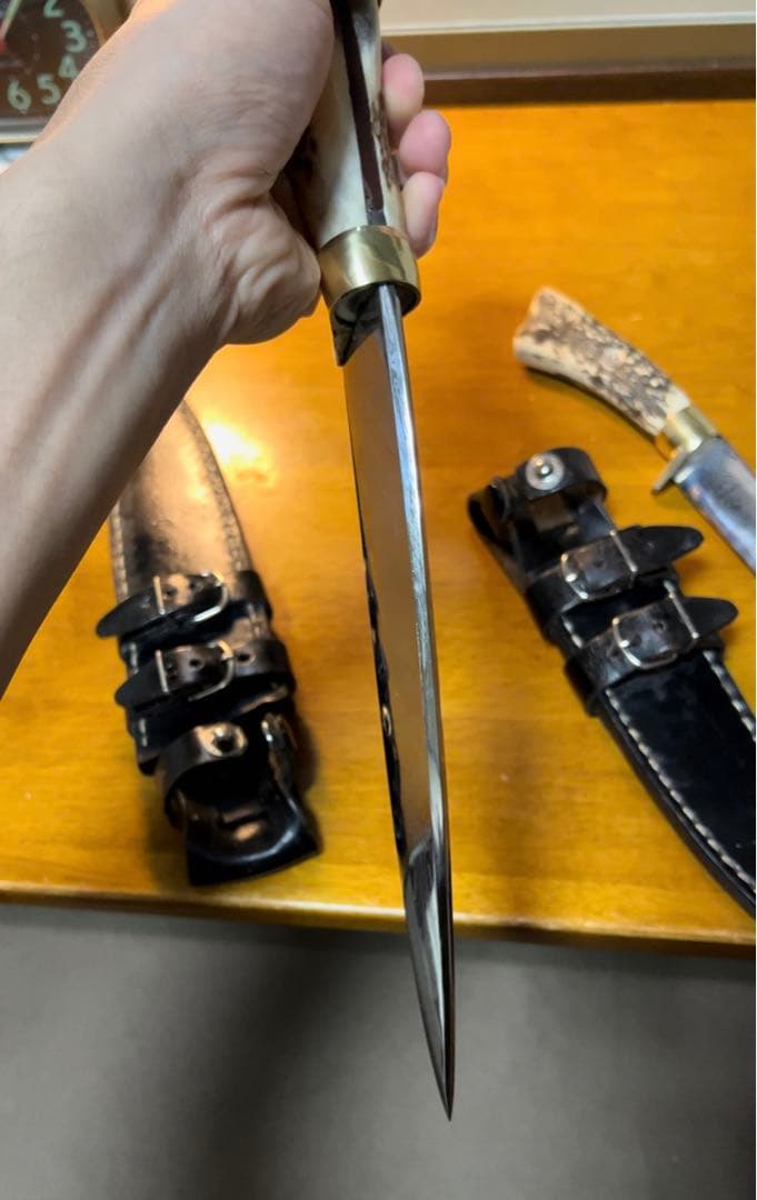 玉鋼製の狩猟用ナイフ天野刃物工房