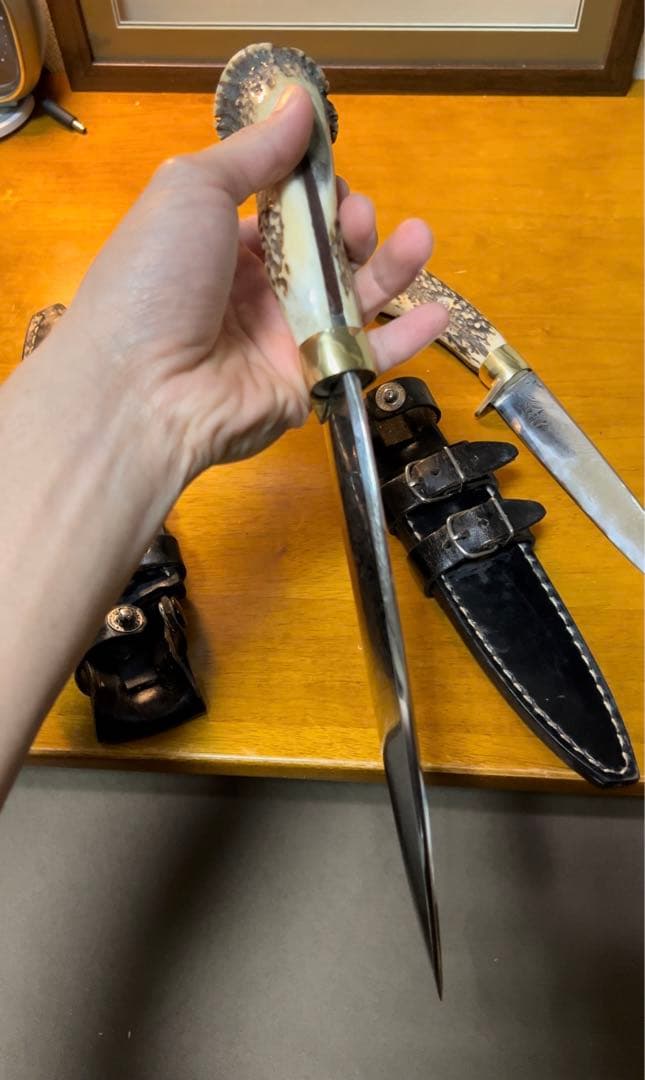 玉鋼製の狩猟用ナイフ天野刃物工房