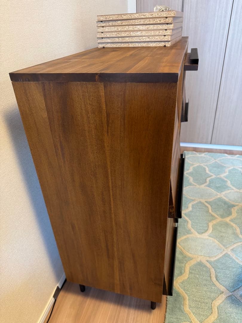 unico　SWELLA　スウェラ　レコードラック　アカシア材　W1190