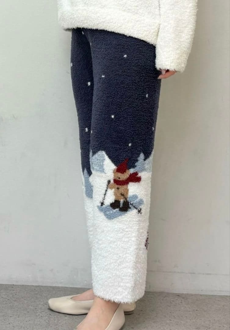 ジェラートピケ【限定品】スキーベアジャガードプルオーバー+ロングパンツ【NVY】