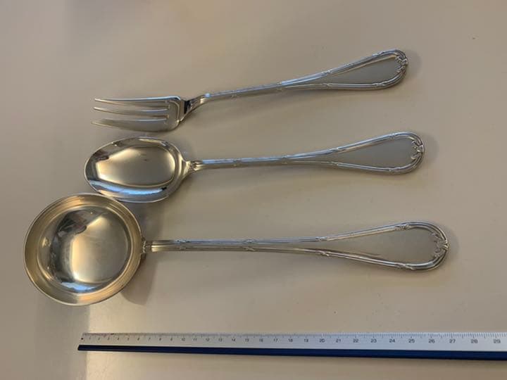 値下げ　クリストフル　リュバン　サービングスプーン　フォーク　レードル