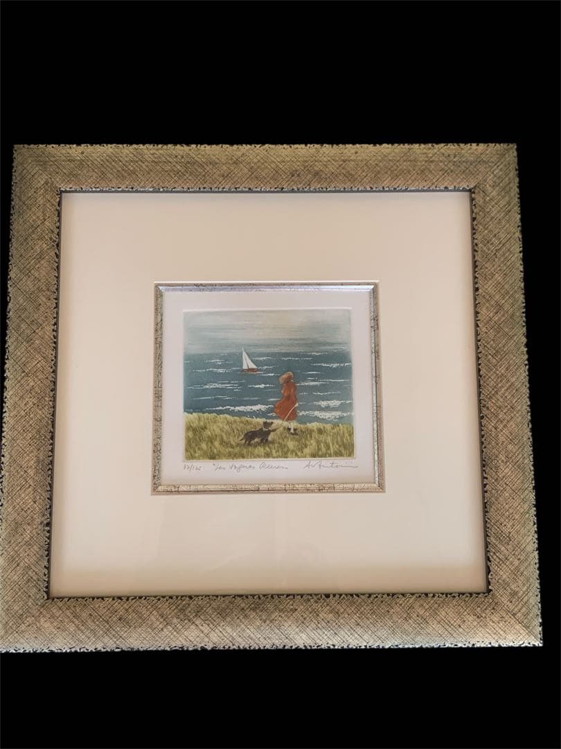 アントニーニ　浜辺　版画