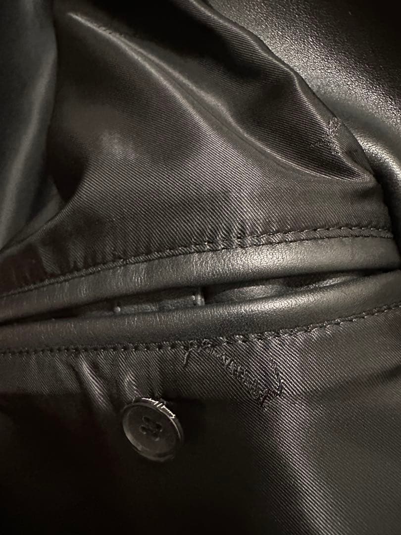 美品　SECOND LAYER MAD DOG レザー ブラック　46