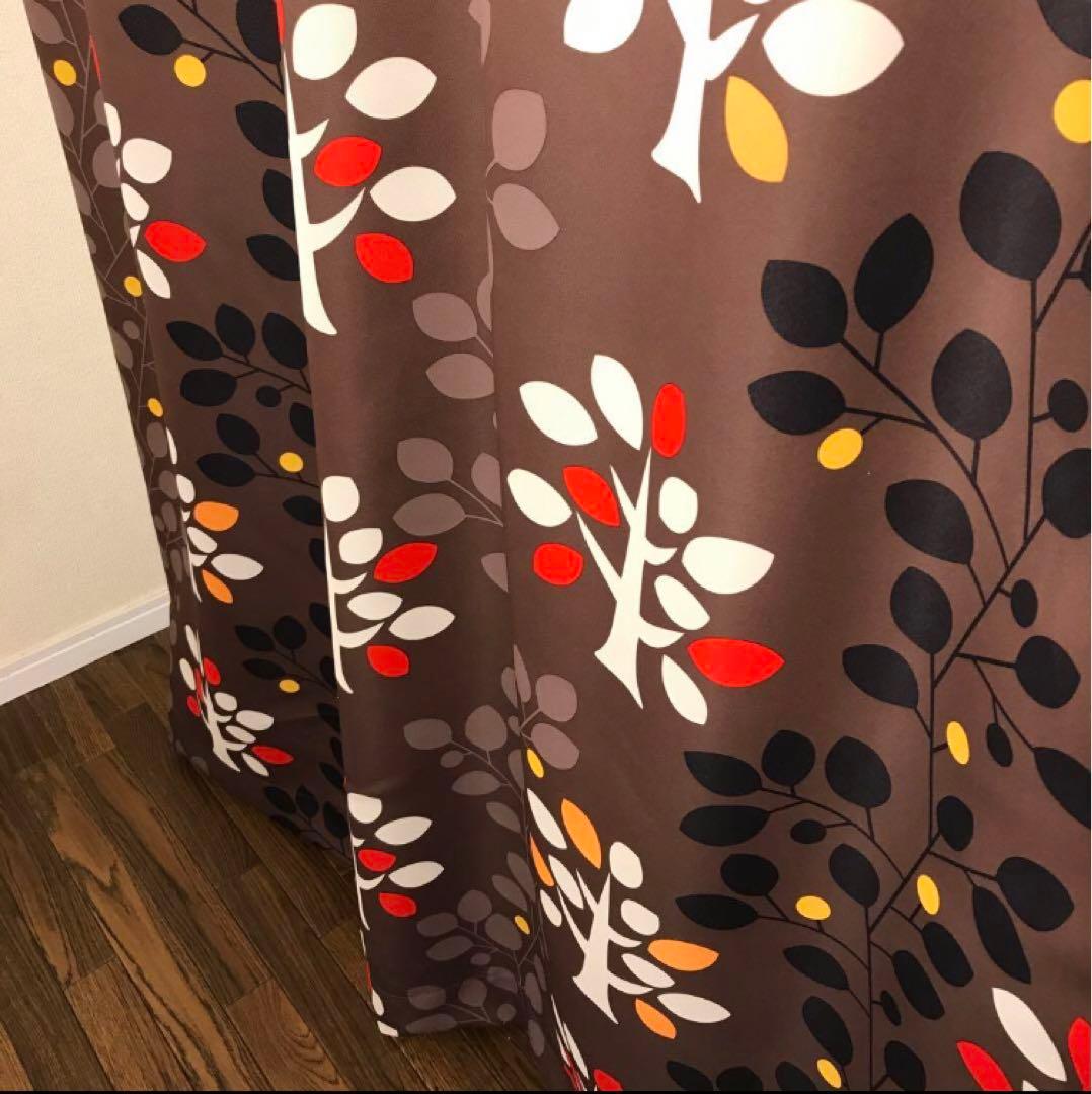 北欧風　遮光カーテン　幅150cm×丈220cm2枚