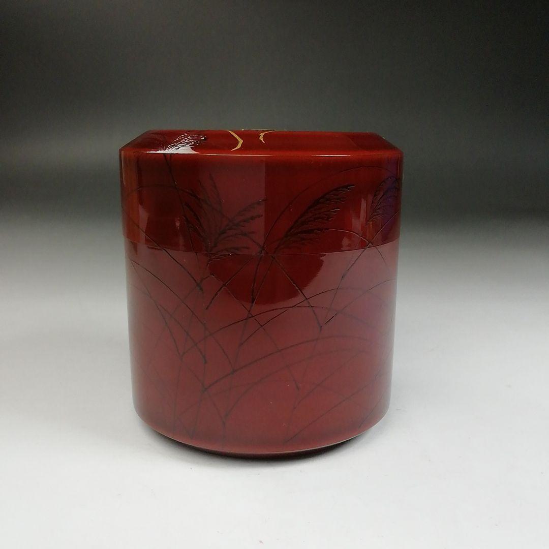 Ｔ９９９　棗　『鈴虫蒔絵』『雪吹』『竹内幸済 作』　共箱　茶道具