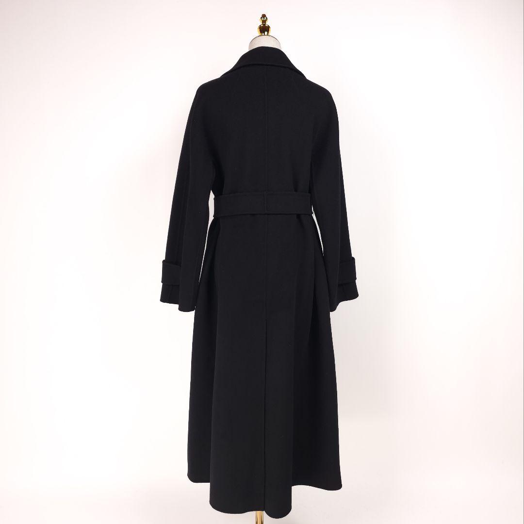 【新品同様】マックスマーラ 42 ダブルフェイス コート ベルト ブラック
