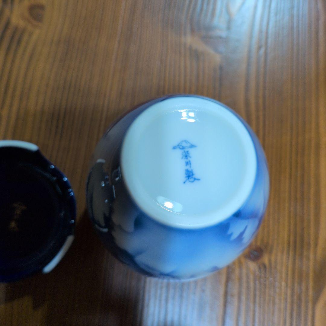 ☆宮内庁御用達 深川製磁 飾壺 蓋付壺 牡丹金ミル台付花瓶☆