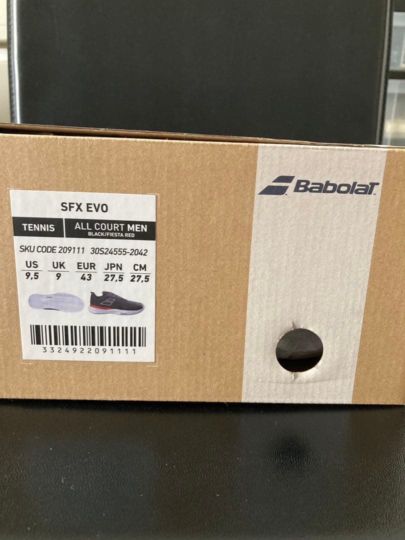 新品　Babolat テニスシューズSFX EVO 27.5