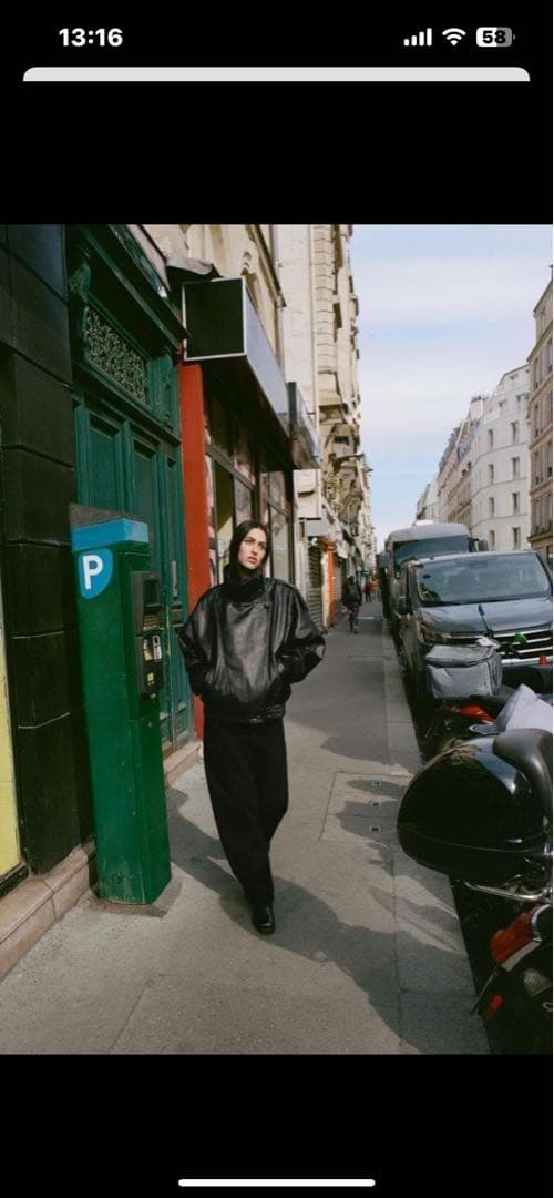 へきは　レザーショートジャケット 黒