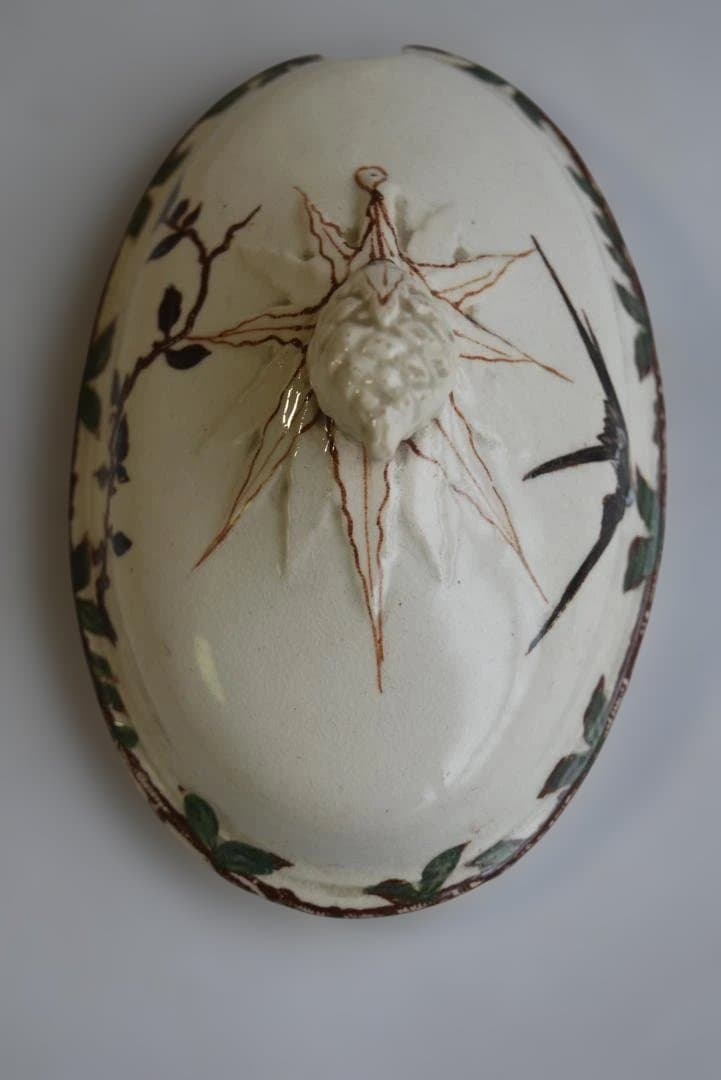 レアChoisy Le Roi　OXFORD　つばめと花のマスタードの器