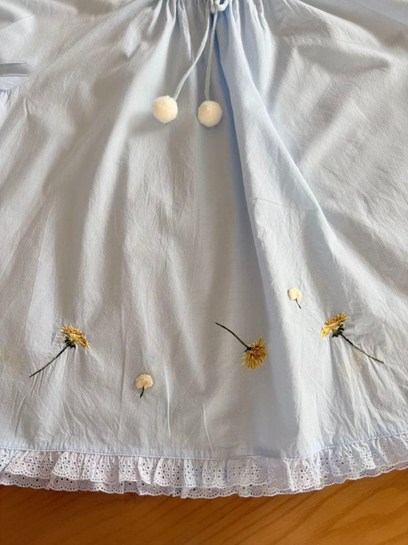 ピンクハウス たんぽぽ刺繍 プルオーバーブラウス ソライロ　フリーサイズ