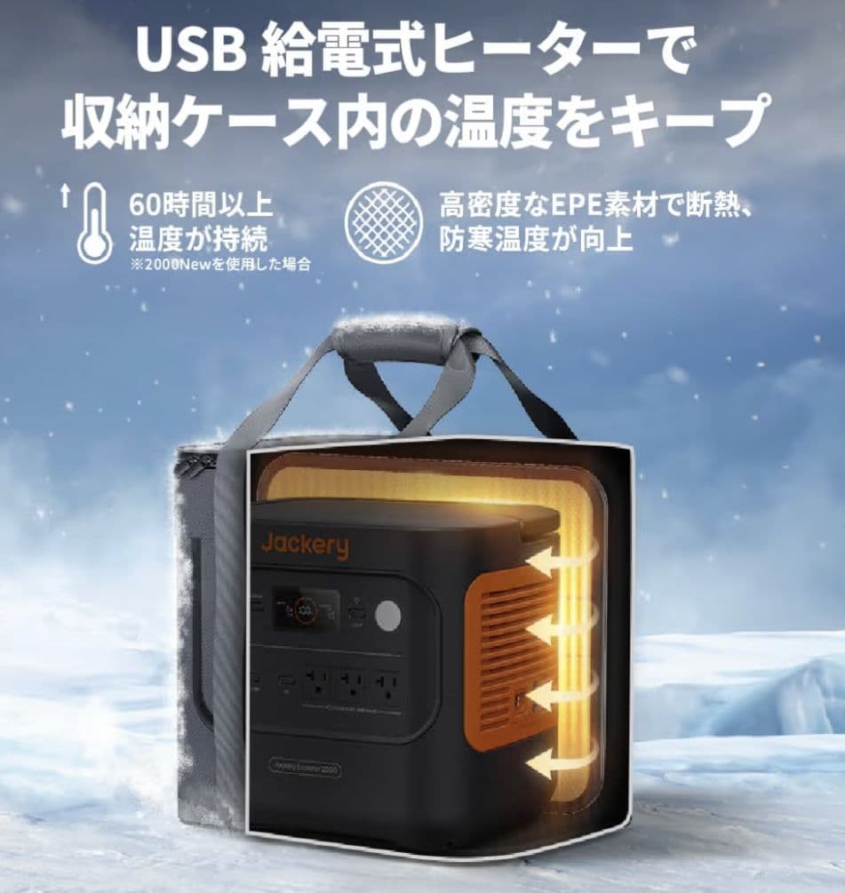 Jackery　ヒーティングキャリーバッグJPC-2000A　新品未使用