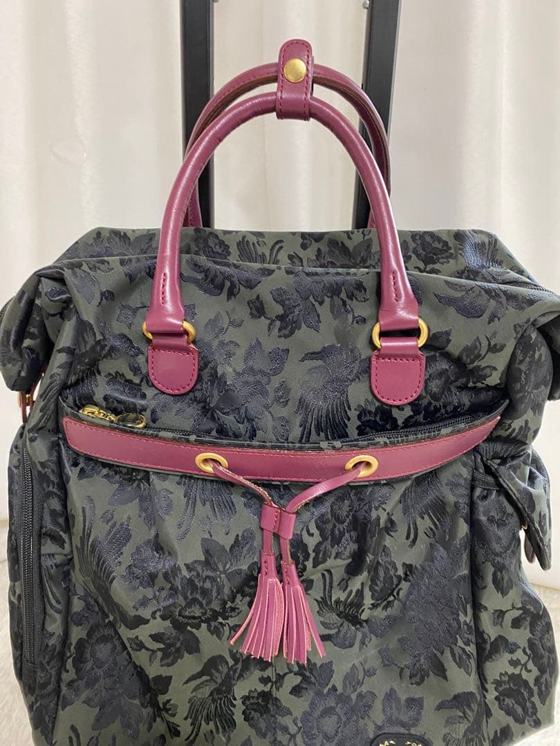 美品 FEILERトラベルキャリー トローリーバッグ 花柄