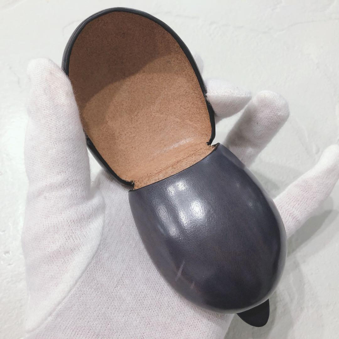 ☆未使用☆GANZO ケース マエストロ ダークグレー レザー コンパクト