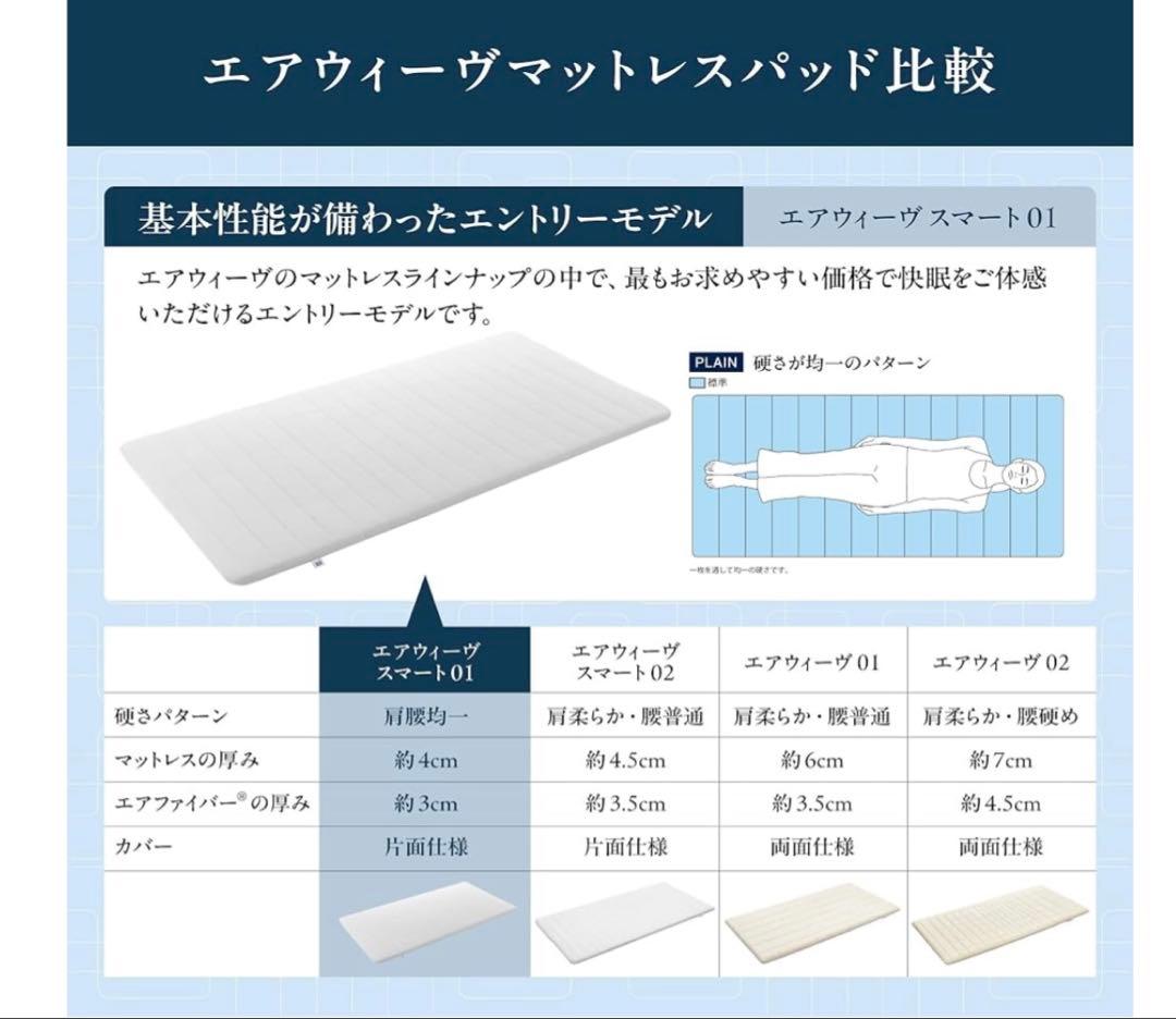 airweave エアウィーヴ　スマート01 シングル　マットレス