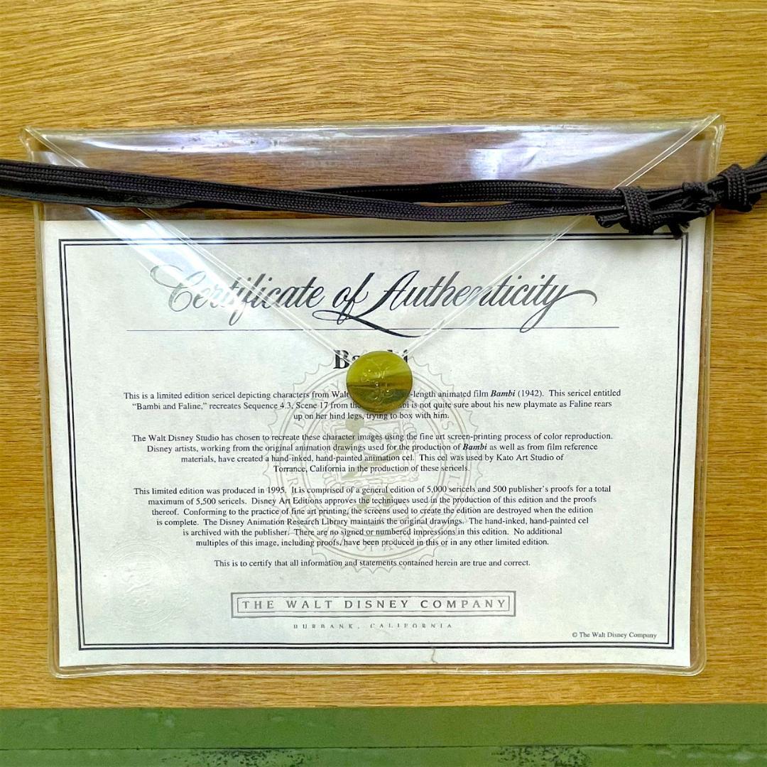 限定品 レア★バンビ Bambi ファリーン セル画 セリグラフィー★ディズニー