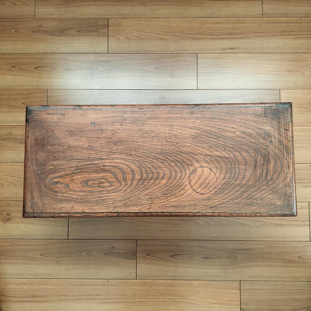 昭和レトロ　アンティーク古家具（木製文机）　引き出し付