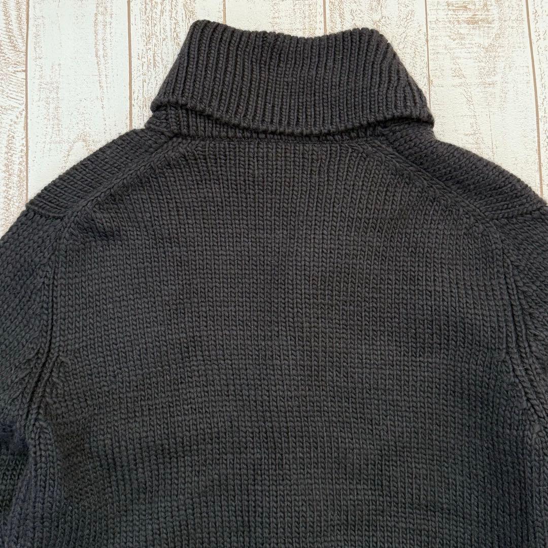 オミ。【WHITE LINE】ローゲージ　ショールカラー　カーディガン