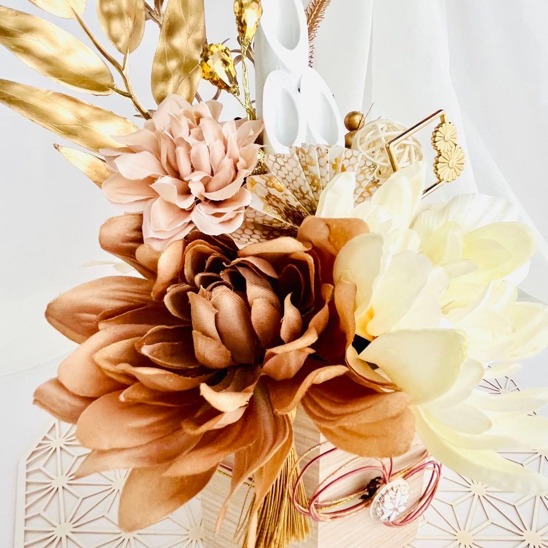 お正月飾り 門松 白 ゴールド モダン門松 ハンドメイド 大 216